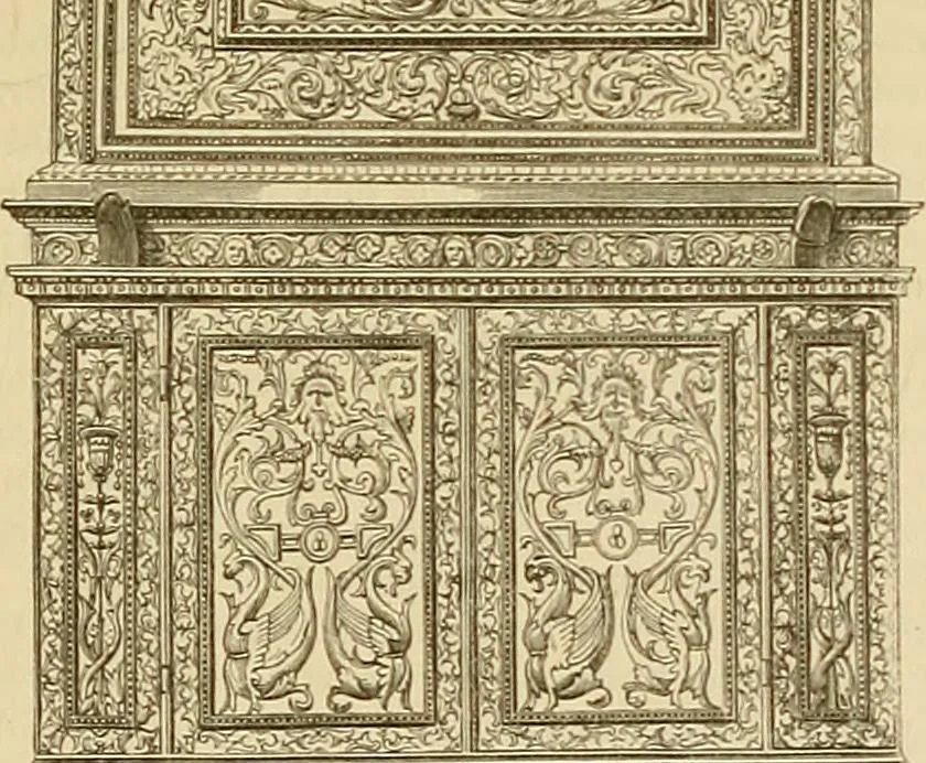 An illustration from Der Stil in den technischen und tektonischen Künsten; oder, Praktische Aesthetik. Ein Handbuch für Techniker, Künstler und Kunstfreunde, 1878, leaf 335
