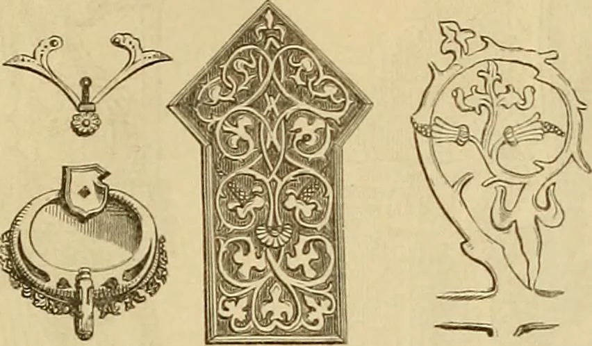 An illustration from Der Stil in den technischen und tektonischen Künsten; oder, Praktische Aesthetik. Ein Handbuch für Techniker, Künstler und Kunstfreunde, 1878, leaf 565