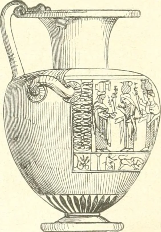An illustration from Der Stil in den technischen und tektonischen Künsten; oder, Praktische Aesthetik. Ein Handbuch für Techniker, Künstler und Kunstfreunde, 1884, leaf 13