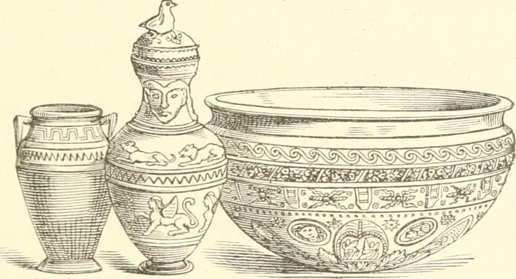 An illustration from Der Stil in den technischen und tektonischen Künsten; oder, Praktische Aesthetik. Ein Handbuch für Techniker, Künstler und Kunstfreunde, 1884, leaf 136