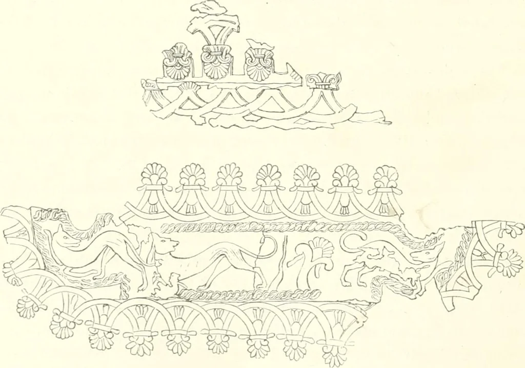 An illustration from Der Stil in den technischen und tektonischen Künsten; oder, Praktische Aesthetik. Ein Handbuch für Techniker, Künstler und Kunstfreunde, 1884, leaf 227