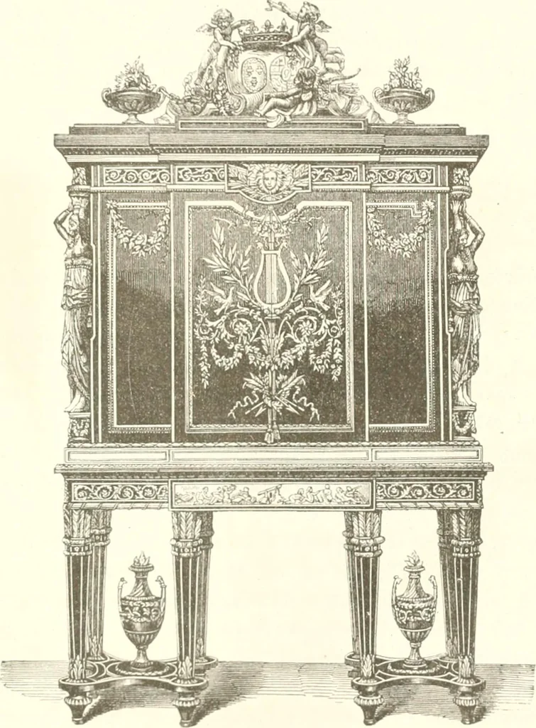 An illustration from Der Stil in den technischen und tektonischen Künsten; oder, Praktische Aesthetik. Ein Handbuch für Techniker, Künstler und Kunstfreunde, 1884, leaf 338