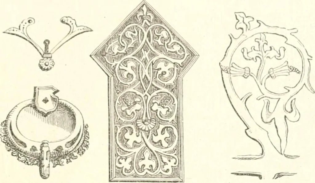 An illustration from Der Stil in den technischen und tektonischen Künsten; oder, Praktische Aesthetik. Ein Handbuch für Techniker, Künstler und Kunstfreunde, 1884, leaf 538