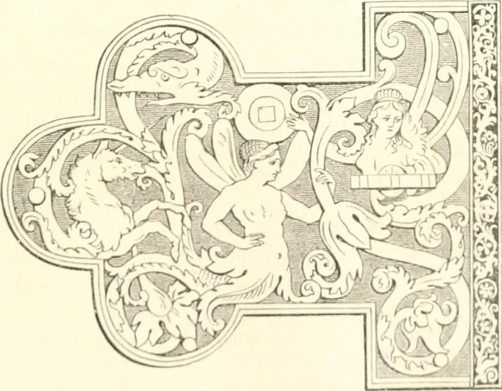 An illustration from Der Stil in den technischen und tektonischen Künsten; oder, Praktische Aesthetik. Ein Handbuch für Techniker, Künstler und Kunstfreunde, 1884, leaf 542