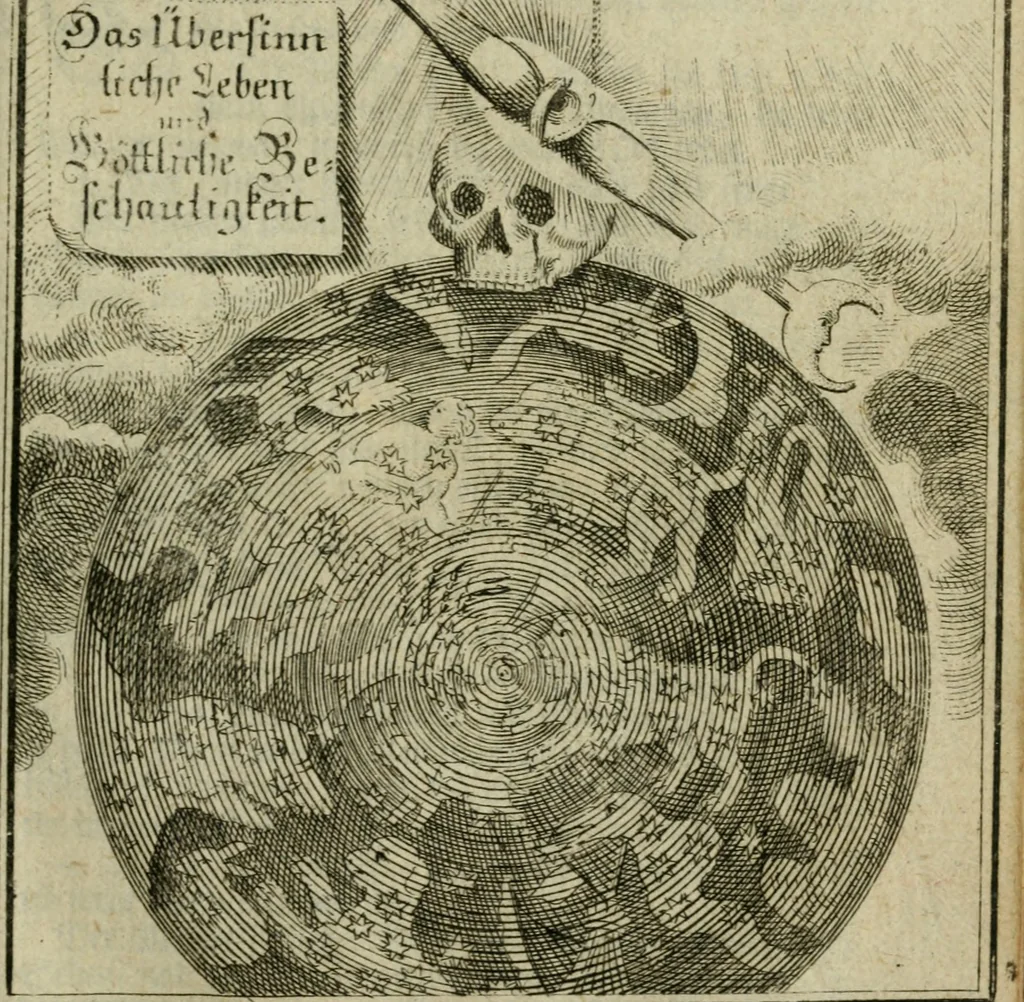 An illustration from Der Weg zu Christo, verfasset in neun Büchlein ..., 1732, leaf 176