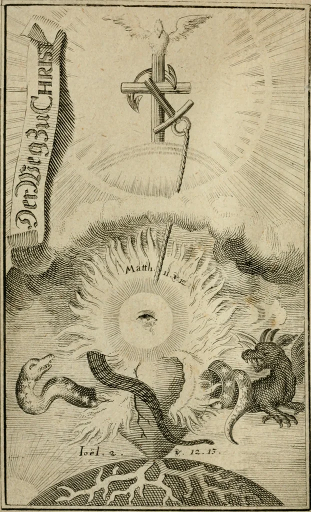 An illustration from Der Weg zu Christo, verfasset in neun Büchlein ..., 1732, leaf 7