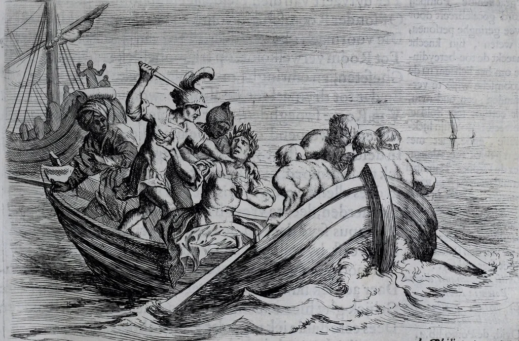 An illustration from Der zee-vaert lof : handelende vande gedenckwaerdighste zee-vaerden... in VI boecken beschreven, 1634, leaf 102