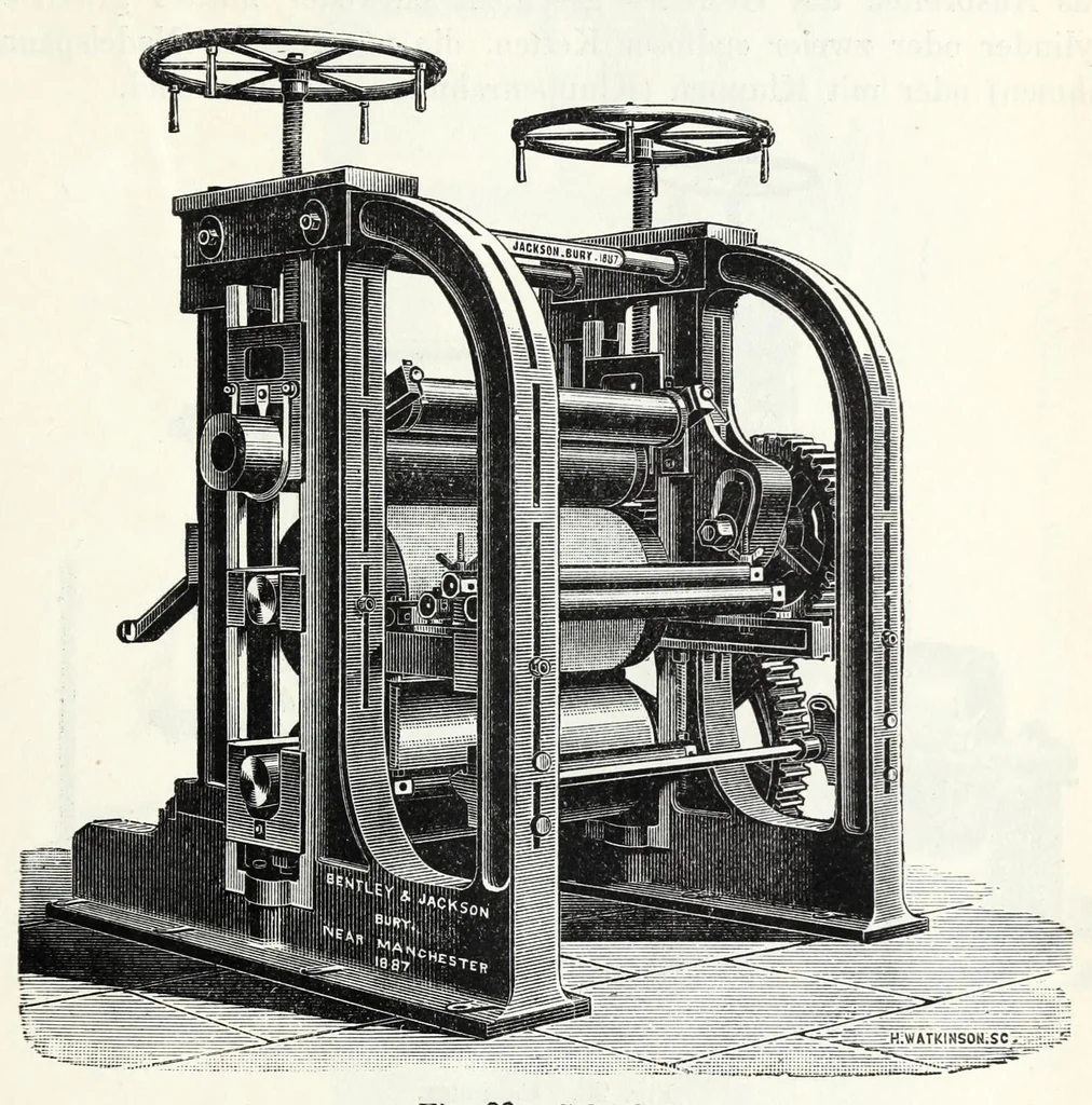 An illustration from Der Zeugdruck : Bleicherei, Färberei, Druckerei und Appretur baumwollener Gewebe, 1890, leaf 343