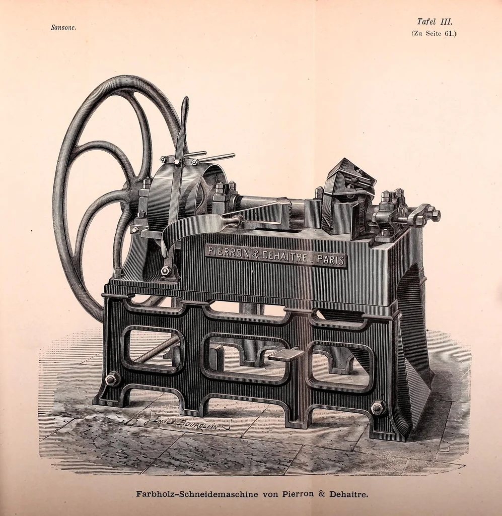An illustration from Der Zeugdruck : Bleicherei, Färberei, Druckerei und Appretur baumwollener Gewebe, 1890, leaf 83