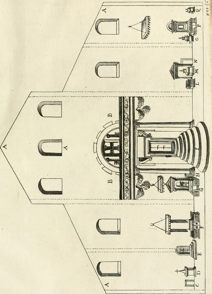 An illustration from De sacris aedificiis a Constantino Magno constructis : synopsis historica, 1693, leaf 102