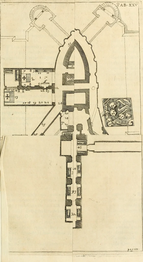 An illustration from De sacris aedificiis a Constantino Magno constructis : synopsis historica, 1693, leaf 166