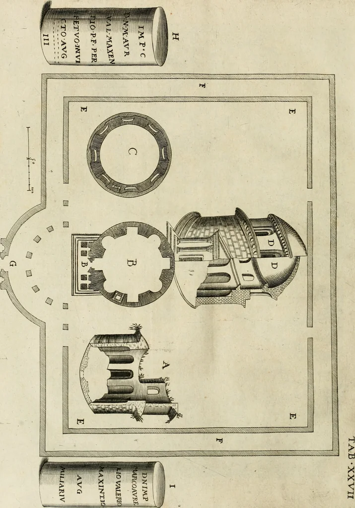 An illustration from De sacris aedificiis a Constantino Magno constructis : synopsis historica, 1693, leaf 195