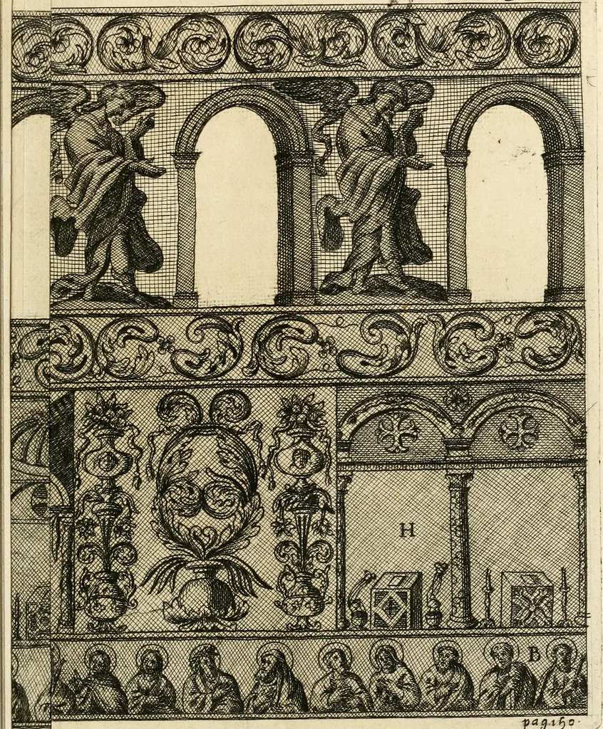 An illustration from De sacris aedificiis a Constantino Magno constructis : synopsis historica, 1693, leaf 232