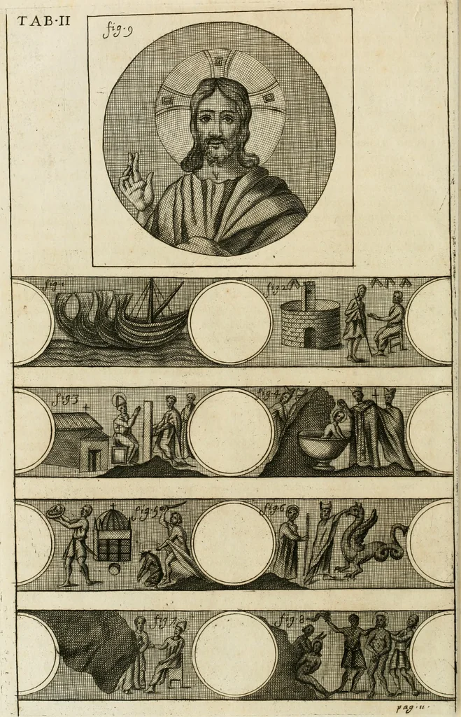 An illustration from De sacris aedificiis a Constantino Magno constructis : synopsis historica, 1693, leaf 35