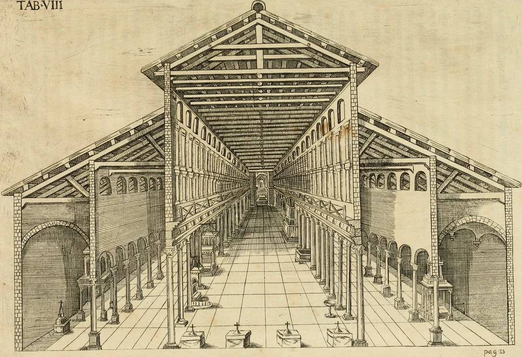 An illustration from De sacris aedificiis a Constantino Magno constructis : synopsis historica, 1693, leaf 65