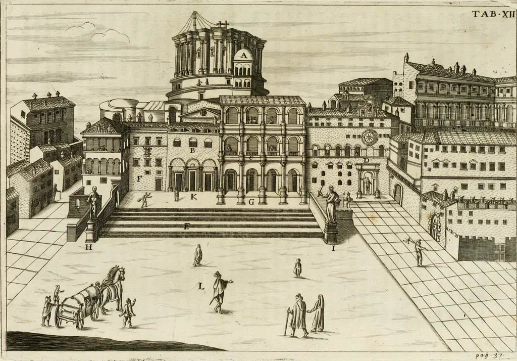 An illustration from De sacris aedificiis a Constantino Magno constructis : synopsis historica, 1693, leaf 77
