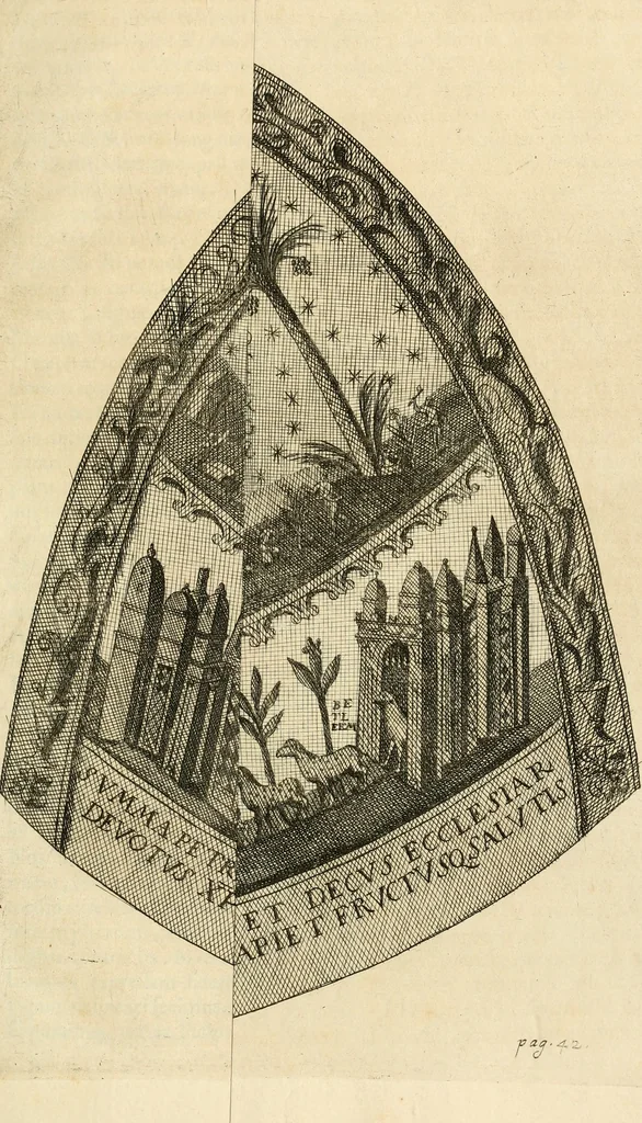 An illustration from De sacris aedificiis a Constantino Magno constructis : synopsis historica, 1693, leaf 84