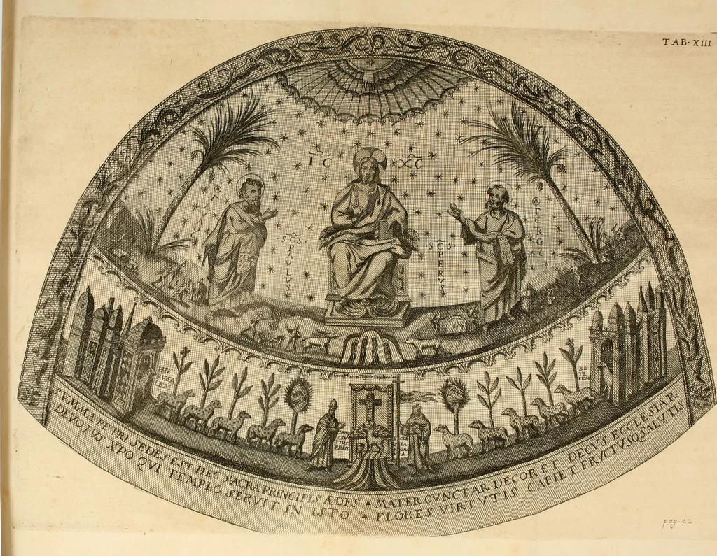 An illustration from De sacris aedificiis a Constantino Magno constructis : synopsis historica, 1693, leaf 85
