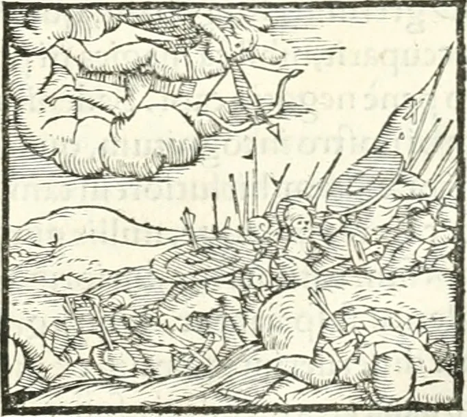 An illustration from Hieroglyphica, sive, De sacris Aegyptiorvm literis commentarii, 1556, leaf 166