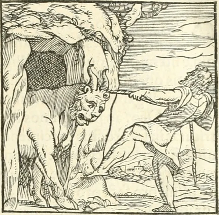 An illustration from Hieroglyphica, sive, De sacris Aegyptiorvm literis commentarii, 1556, leaf 54