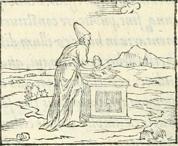 An illustration from Hieroglyphica, sive, De sacris Aegyptiorvm literis commentarii, 1556, leaf 725