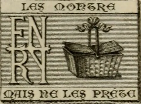 An illustration from Catalogue raisonné des bijoux, porcelaines, bronzes, lacqs, lustres de cristal de roche et de porcelaine : pendules de goût & autres meubles curieux ou composés : tableaux, desseins, estampes, coquilles & autres effets de curtiosité, provenans de la succession de M. Angran, vicomte de Fonspertuis, 1747, leaf 1