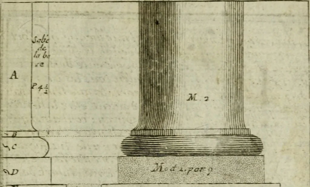 An illustration from Regles des cinq ordres d'architecture, 1665, leaf 18