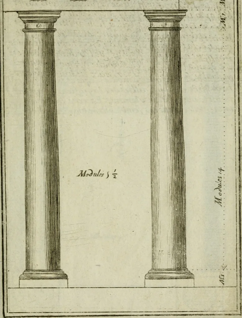 An illustration from Regles des cinq ordres d'architecture, 1665, leaf 22