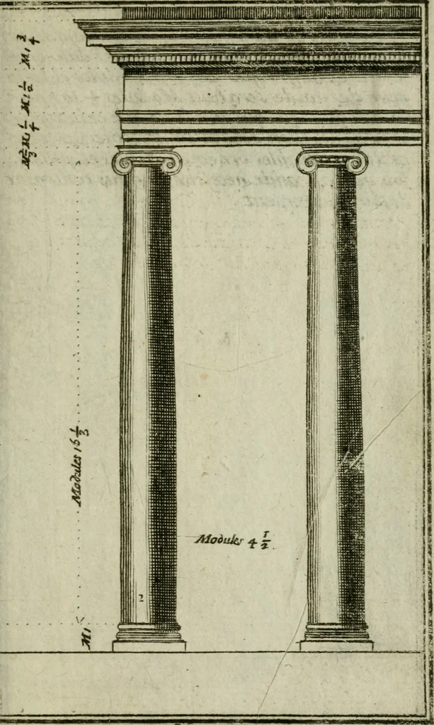 An illustration from Regles des cinq ordres d'architecture, 1665, leaf 34