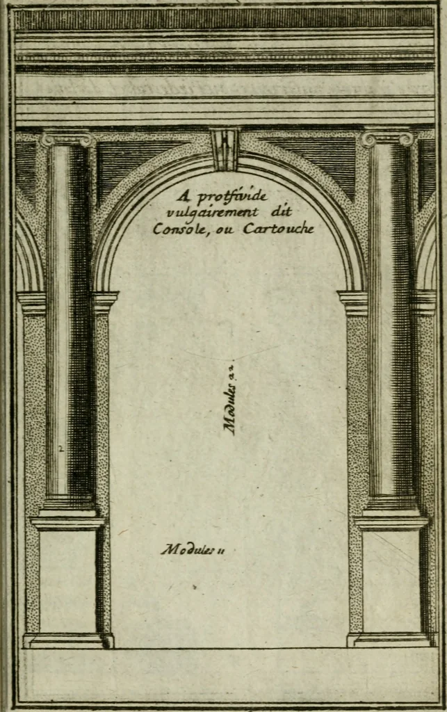 An illustration from Regles des cinq ordres d'architecture, 1665, leaf 38