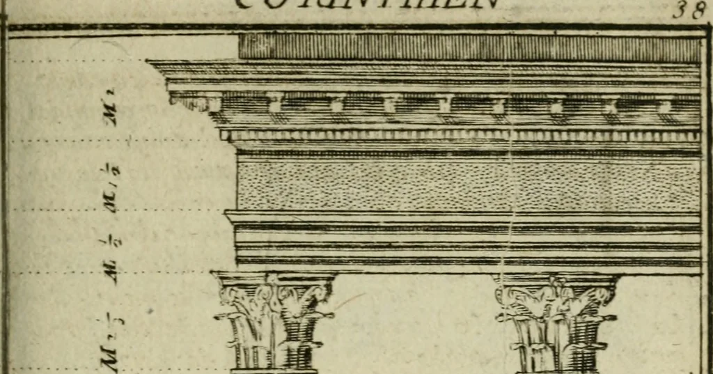 An illustration from Regles des cinq ordres d'architecture, 1665, leaf 48