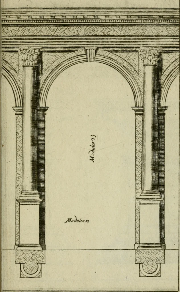 An illustration from Regles des cinq ordres d'architecture, 1665, leaf 52