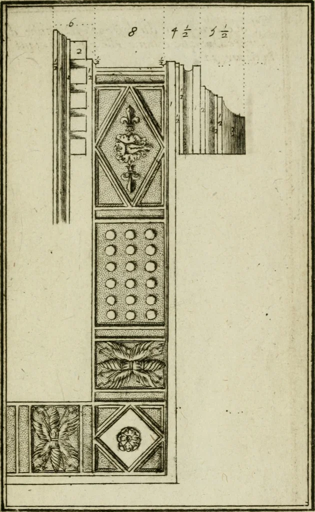 An illustration from Regles des cinq ordres d'architecture, 1665, leaf 74
