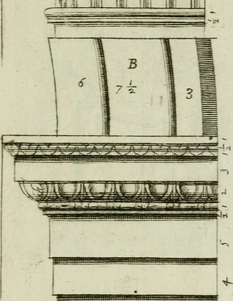 An illustration from Regles des cinq ordres d'architecture, 1665, leaf 78