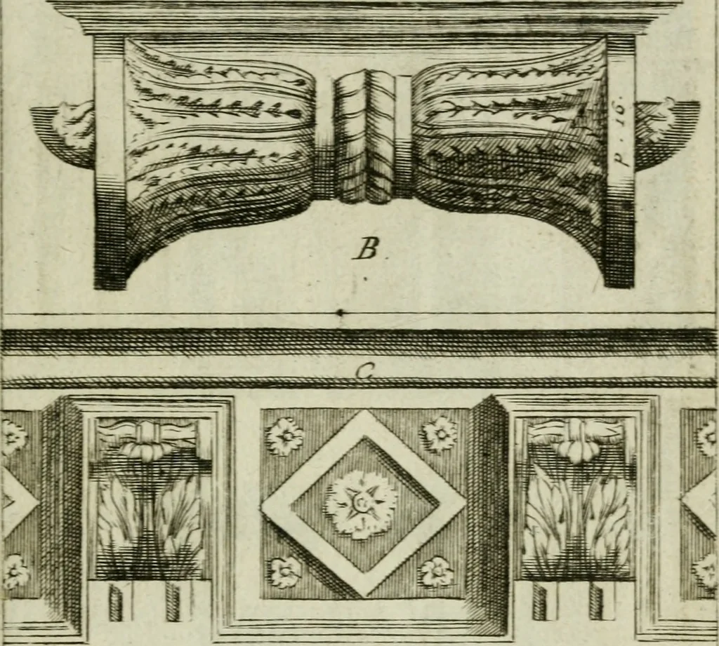 An illustration from Regles des cinq ordres d'architecture, 1665, leaf 82
