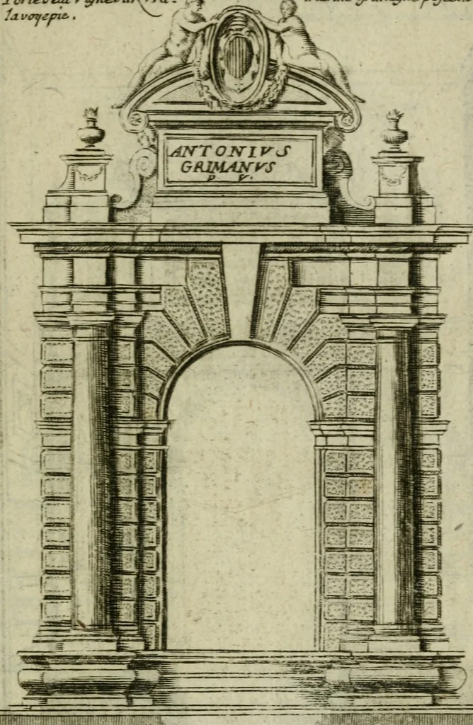 An illustration from Regles des cinq ordres d'architecture, 1665, leaf 92