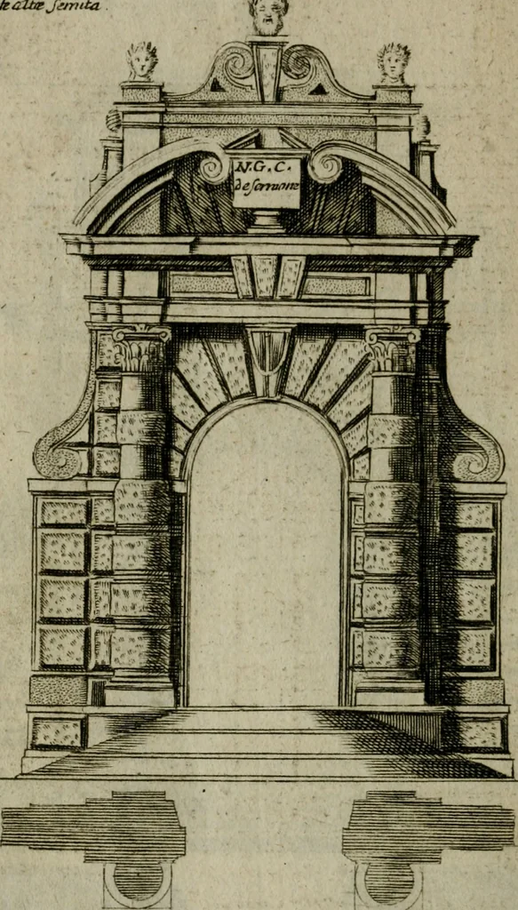 An illustration from Regles des cinq ordres d'architecture, 1665, leaf 95