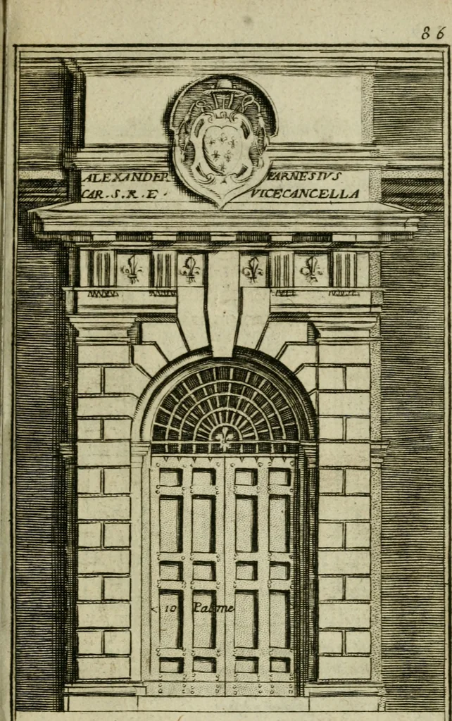 An illustration from Regles des cinq ordres d'architecture, 1665, leaf 96