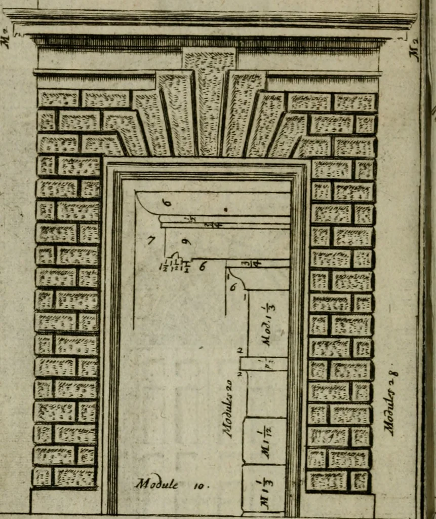 An illustration from Regles des cinq ordres d'architecture, 1665, leaf 97