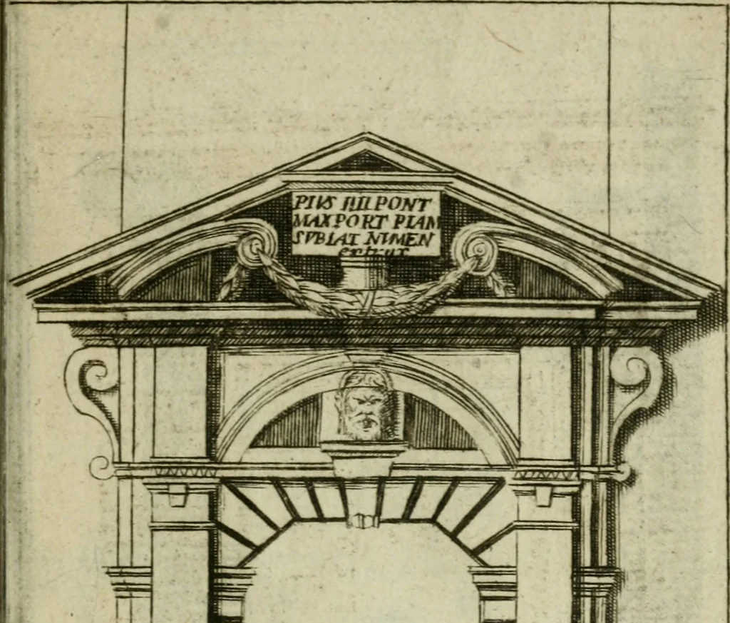 An illustration from Regles des cinq ordres d'architecture, 1665, leaf 98