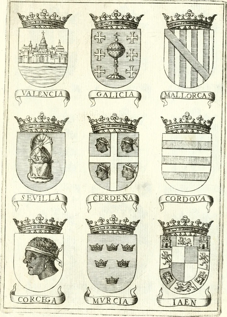 An illustration from Descripcion de las honras : que se hicieron ala Catholica Magd. de D. Phelippe quarto rey de las Españas y del nueuo mundo en el Real Conuento de la Encarnacion : que de horden de la reyna n[uest]ra señora como superintendente de las reales obras dispuso D. Baltasar Barroso de Ribera marques de Malpica ..., 1666, leaf 188