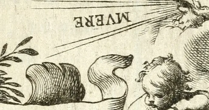 An illustration from Descripcion de las honras : que se hicieron ala Catholica Magd. de D. Phelippe quarto rey de las Españas y del nueuo mundo en el Real Conuento de la Encarnacion : que de horden de la reyna n[uest]ra señora como superintendente de las reales obras dispuso D. Baltasar Barroso de Ribera marques de Malpica ..., 1666, leaf 8