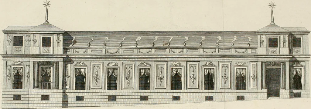 An illustration from Descripcion de los ornatos públicos con que la corte de Madrid ha solemnizado la feliz exâltacion al trono de los reyes nuestros señores don Carlos IIII. y doña Luisa de Borbon, y la jura del serenisimo señor don Fernando, principe de Asturias, 1789, leaf 33