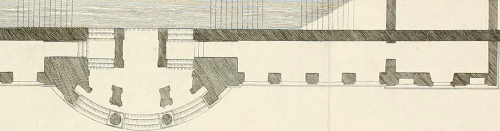 An illustration from Descripcion de los ornatos públicos con que la corte de Madrid ha solemnizado la feliz exâltacion al trono de los reyes nuestros señores don Carlos IIII. y doña Luisa de Borbon, y la jura del serenisimo señor don Fernando, principe de Asturias, 1789, leaf 41