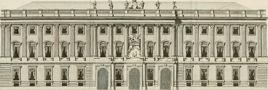 An illustration from Descripcion de los ornatos públicos con que la corte de Madrid ha solemnizado la feliz exâltacion al trono de los reyes nuestros señores don Carlos IIII. y doña Luisa de Borbon, y la jura del serenisimo señor don Fernando, principe de Asturias, 1789, leaf 89