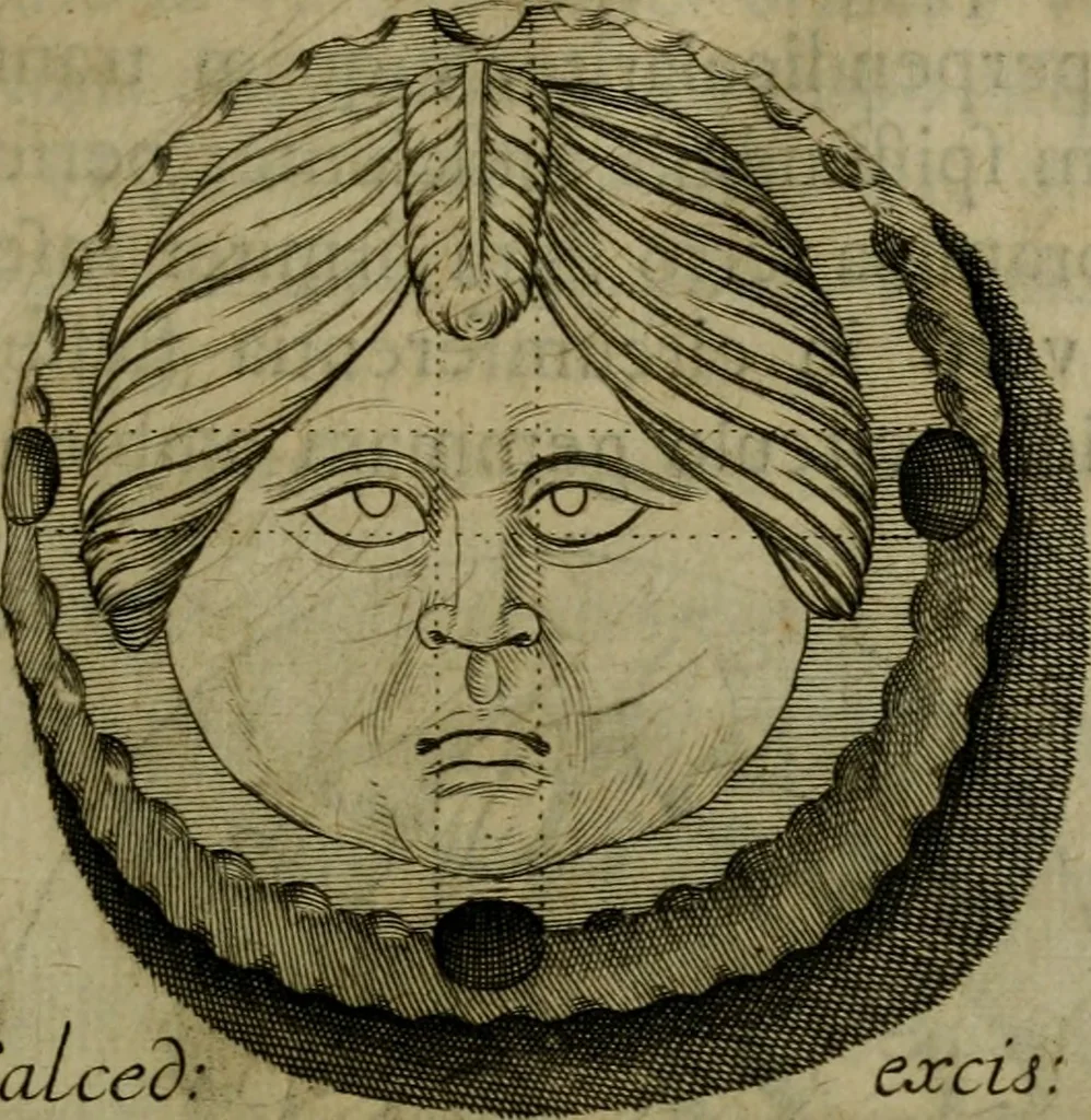 An illustration from Descriptio brevis gemmarum quae in museo Guil. S.R.J.L. Baronis de Crassier, Celsissimi Episcopi ac Principis Leodiensis in Camera Rationaria Consiliarii, &c. asservantur, 1740, leaf 12