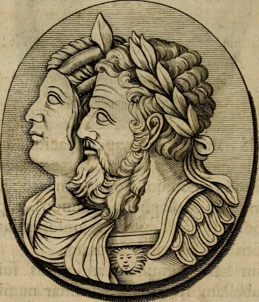 An illustration from Descriptio brevis gemmarum quae in museo Guil. S.R.J.L. Baronis de Crassier, Celsissimi Episcopi ac Principis Leodiensis in Camera Rationaria Consiliarii, &c. asservantur, 1740, leaf 13