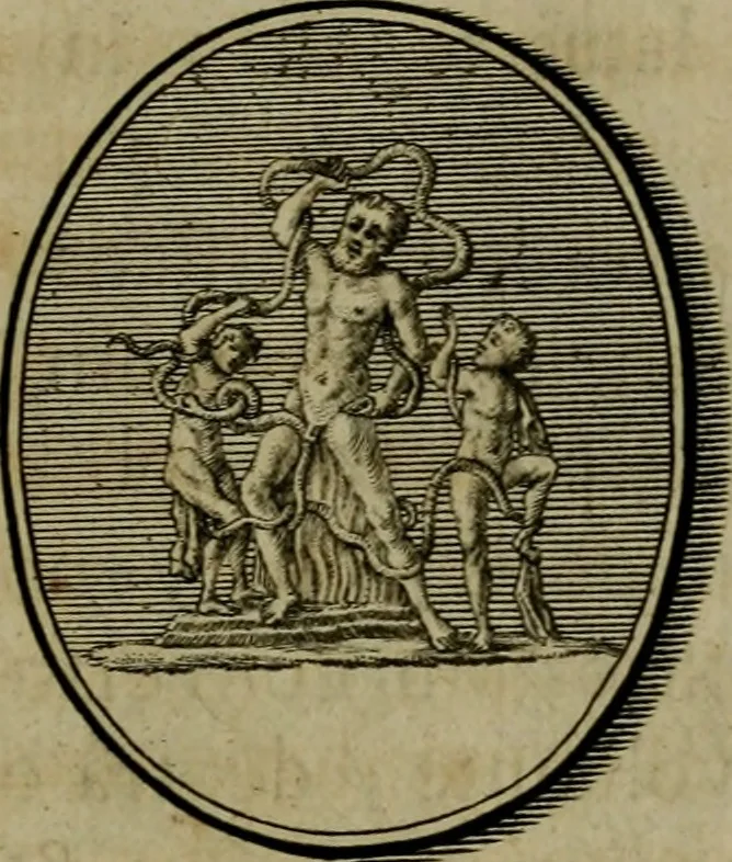 An illustration from Descriptio brevis gemmarum quae in museo Guil. S.R.J.L. Baronis de Crassier, Celsissimi Episcopi ac Principis Leodiensis in Camera Rationaria Consiliarii, &c. asservantur, 1740, leaf 48