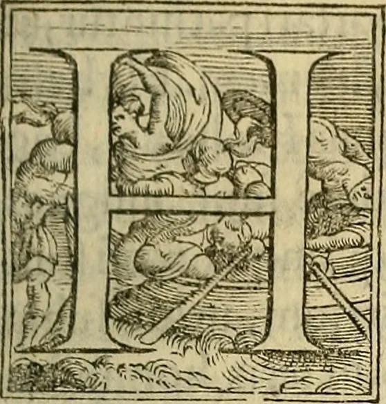 An illustration from Descriptio Britanniae, Scotiea, Hyberniae, et Orchadvm, 1548, leaf 80