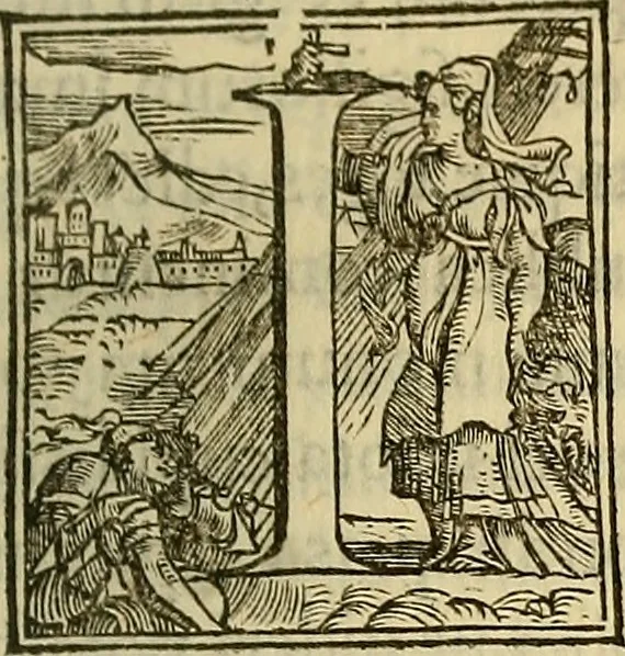 An illustration from Descriptio Britanniae, Scotiea, Hyberniae, et Orchadvm, 1548, leaf 90